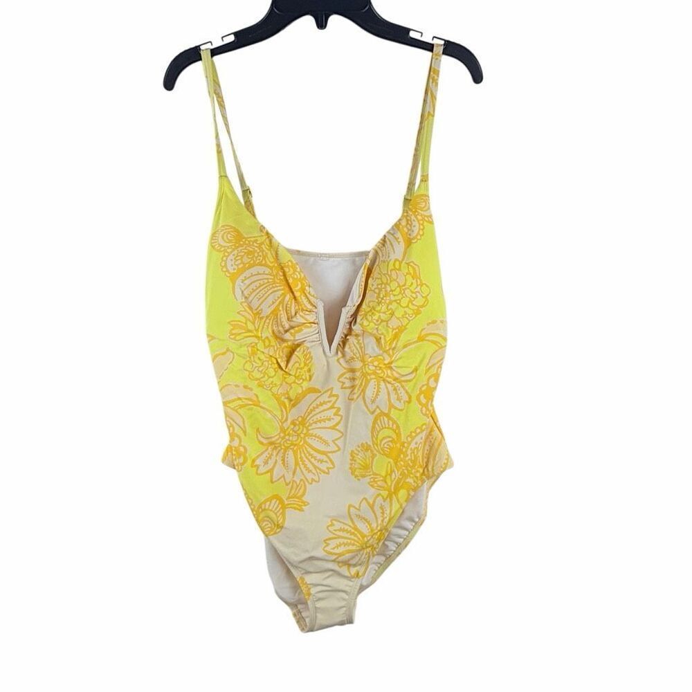 NWT Lilly Pulitzer Clode One-Piece Swimsuit- Golden Glow Juicy Story Engineered - Picture 2 of 7